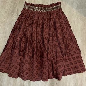 Maeve Anthropologie Brown Skirt Size 2